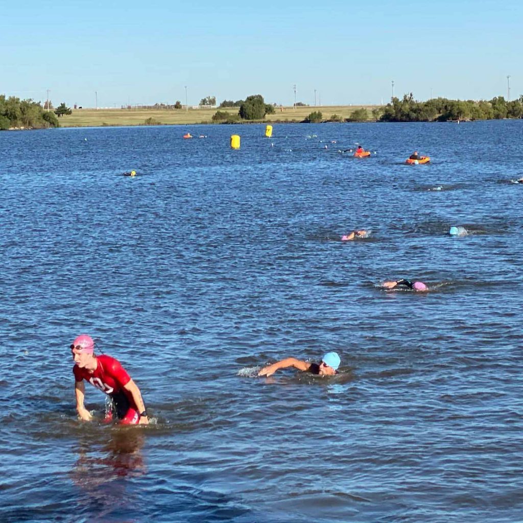 Lake El Reno swimming race